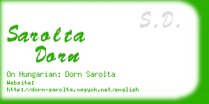 sarolta dorn business card